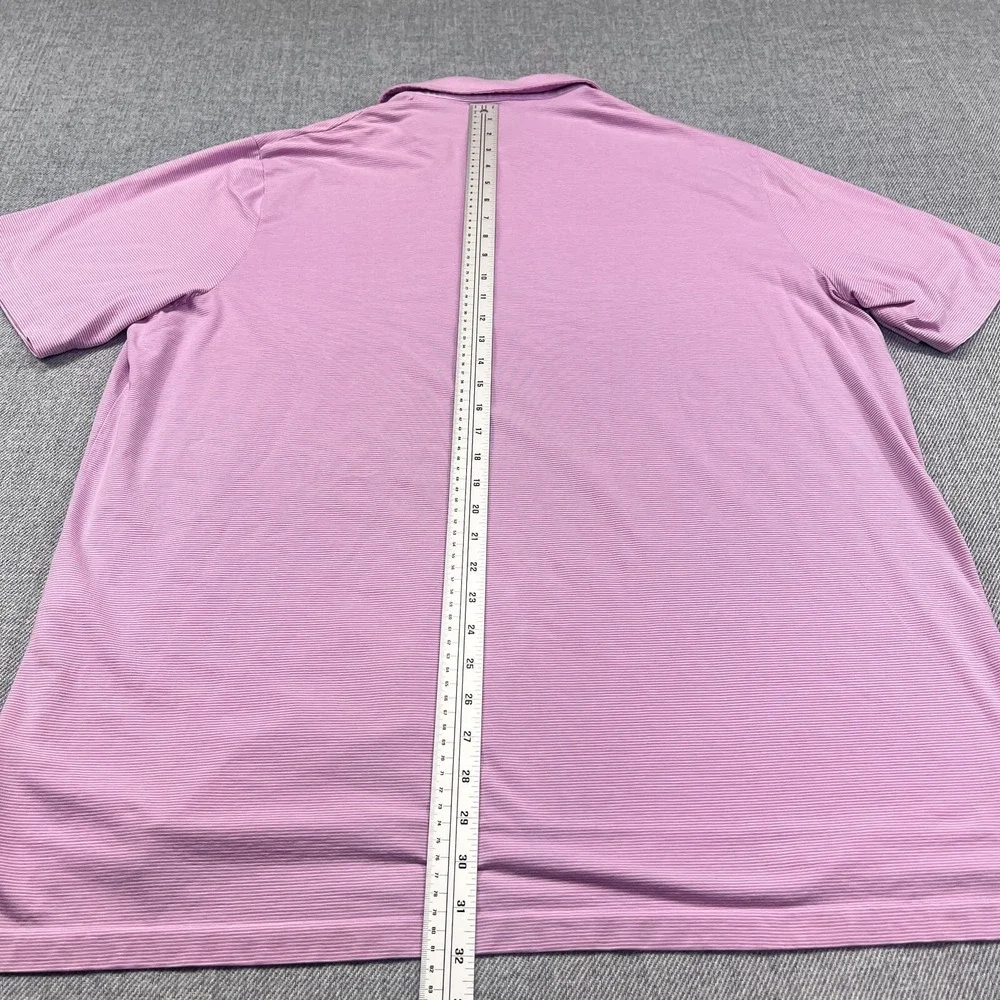 Polo Golf Ralph Lauren Shirt Mens Pink White  Stripe 2XL Stretch Lisle XXL
